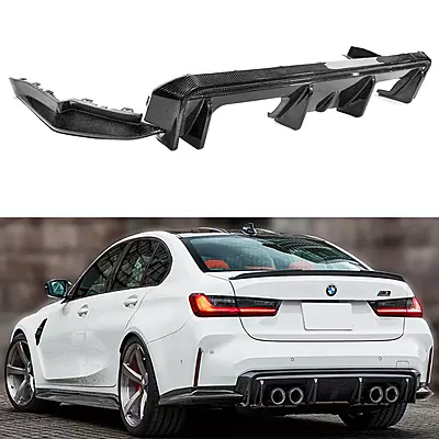 CLEARANCE – BMW G80 M3 3D Design Style Carbon Fiber Diffuser (2021–2025)