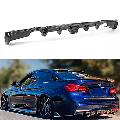 BMW F30 3 Series Satin Black Rear Diffuser (2012–2018) BMW F30 3 Series Satin Black Rear Diffuser (2012–2018)