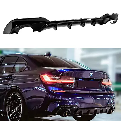 BMW G20 3 Series Glossy Black Rear Diffuser (2019–2022)