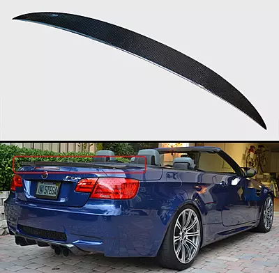 Carbon Fiber Rear Spoiler for BMW E93 3 Series Convertible (2006–2013) Carbon Fiber Rear Spoiler for BMW E93 3 Series Convertible (2006–2013)