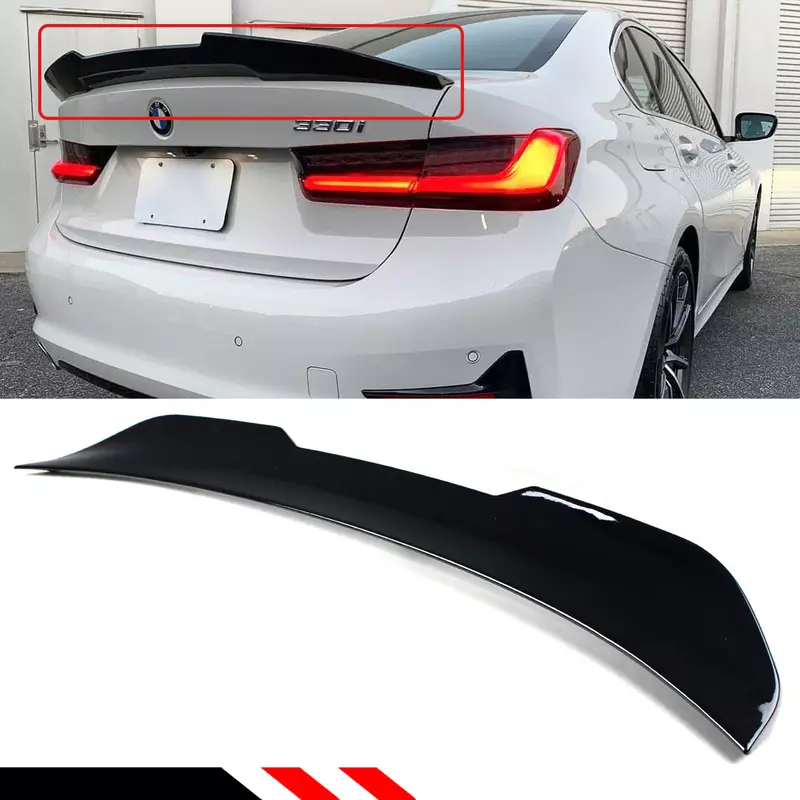 BMW G80 M3 & G20 3 Series Gloss Black PSM Style High Kick Rear Trunk Spoiler BMW G80 M3 & G20 3 Series Gloss Black PSM Style High Kick Rear Trunk Spoiler