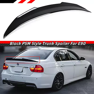 Glossy Black PSM Style Spoiler for BMW E90 3 Series Sedan (2006–2011) Glossy Black PSM Style Spoiler for BMW E90 3 Series Sedan (2006–2011)
