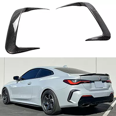 BMW G22/G23 4 Series Carbon Fiber Rear Bumper Trims (2021–2023) BMW G22/G23 4 Series Carbon Fiber Rear Bumper Trims (2021–2023)