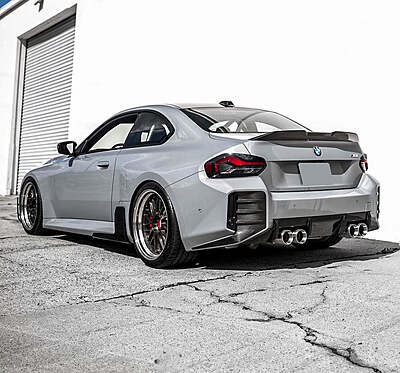 BMW G87 M2 MP Style Carbon Fiber Rear Bumper Side Trim
