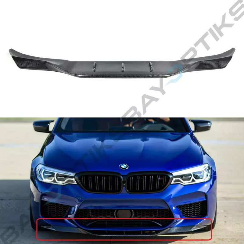 Carbon Fiber Center Chin Lip Spoiler – For BMW F90 M5 (2018–2020, Pre-LCI) Carbon Fiber Center Chin Lip Spoiler – For BMW F90 M5 (2018–2020, Pre-LCI)