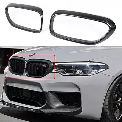 Real Carbon Fiber Grille Insert Trim Covers for BMW F90 M5 (2018–2020 Pre-LCI) Real Carbon Fiber Grille Insert Trim Covers for BMW F90 M5 (2018–2020 Pre-LCI)