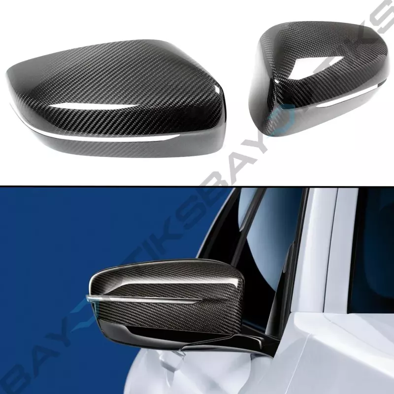 Real Carbon Fiber Add-On Mirror Cover Caps for BMW G30 5 Series (2017–2023, LHD) Real Carbon Fiber Add-On Mirror Cover Caps for BMW G30 5 Series (2017–2023, LHD)