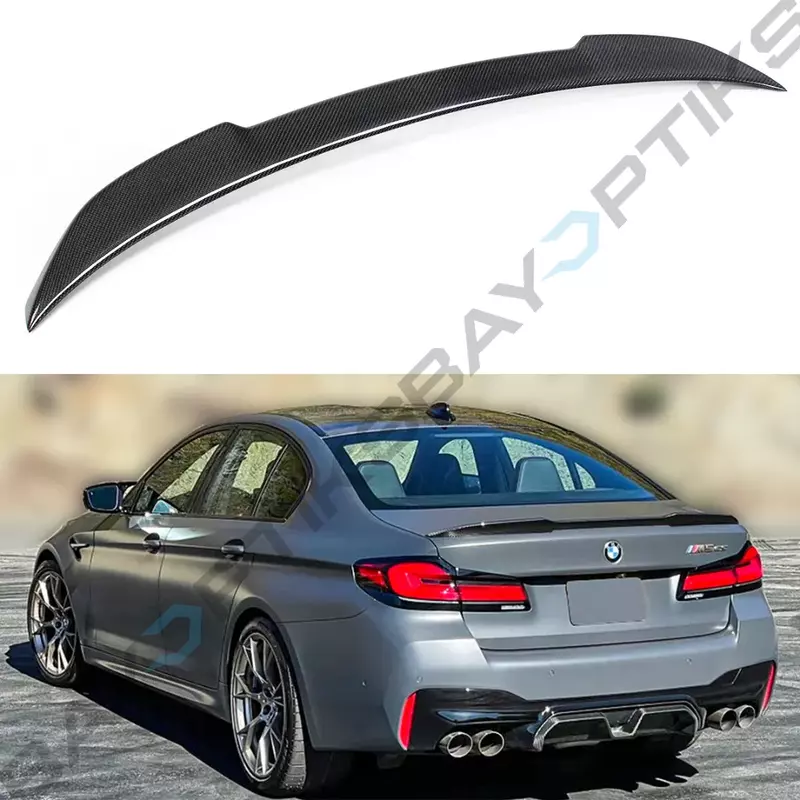 M5 CS Style High-Kick Carbon Fiber Trunk Spoiler for BMW G30 5 Series & F90 M5 (2017–2023) M5 CS Style High-Kick Carbon Fiber Trunk Spoiler for BMW G30 5 Series & F90 M5 (2017–2023)
