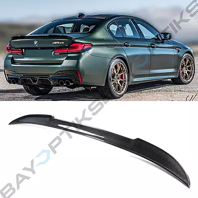 M5 CS Style High-Kick Carbon Fiber Trunk Spoiler for BMW G30 5 Series & F90 M5 (2017–2023) M5 CS Style High-Kick Carbon Fiber Trunk Spoiler for BMW G30 5 Series & F90 M5 (2017–2023)