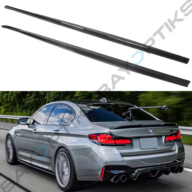 M Performance Style Carbon Fiber Side Skirt Extensions for BMW F90 M5 & G30/G31 M Sport