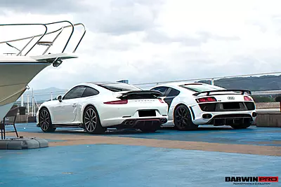2006–2015 Audi R8 DPGT Style Rear Bumper with Exhaust Tips | Coupe & Spyder 2006–2015 Audi R8 DPGT Style Rear Bumper with Exhaust Tips | Coupe & Spyder
