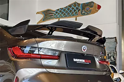 BKSSII Style Carbon Fiber Trunk Wing with Wing Legs β BMW M3 G80 BKSSII Style Carbon Fiber Trunk Wing with Wing Legs β BMW M3 G80