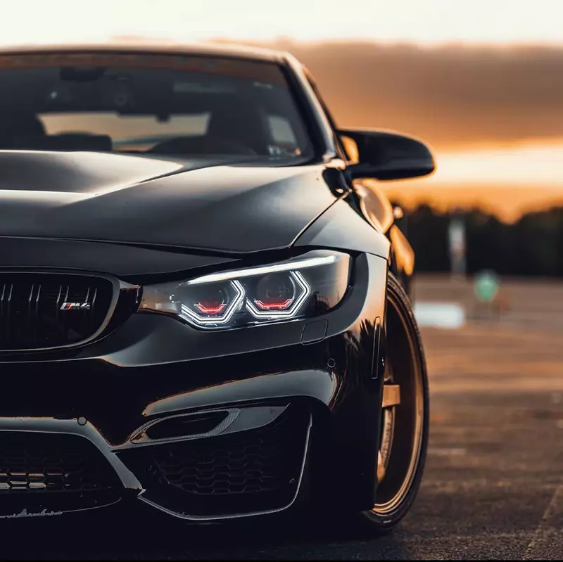 Pre-Built Vision Concept Red Half X Retrofit Headlights – F8X M3/M4 & F32 Coupe (2015–2017 Xenon)
