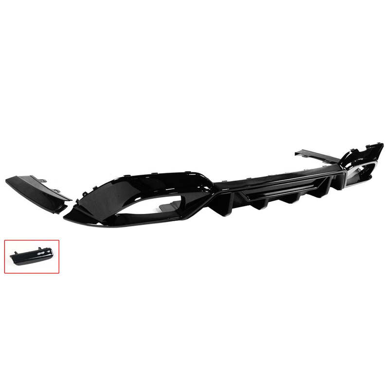 BMW G20 330i / M340i CTM Style Gloss Black Rear Diffuser w/ Corner Spats (2019–2022) BMW G20 330i / M340i CTM Style Gloss Black Rear Diffuser w/ Corner Spats (2019–2022)