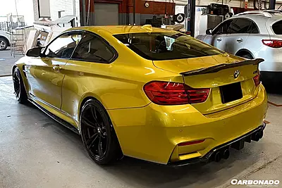 BMW M3 F80 & M4 F82 KNF Style Carbon Fiber Rear Diffuser with LED Light (2014–2020) BMW M3 F80 & M4 F82 KNF Style Carbon Fiber Rear Diffuser with LED Light (2014–2020)