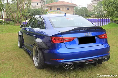 2013–2020 Audi S3 / A3 / RS3 Sedan RT Style Carbon Fiber Trunk Spoiler | CFRP Aerodynamic Accent 2013–2020 Audi S3 / A3 / RS3 Sedan RT Style Carbon Fiber Trunk Spoiler | CFRP Aerodynamic Accent