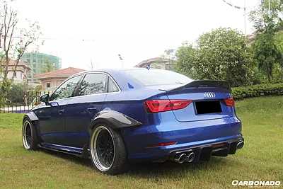 2013–2020 Audi S3 / A3 / RS3 Sedan RT Style Carbon Fiber Trunk Spoiler | CFRP Aerodynamic Accent 2013–2020 Audi S3 / A3 / RS3 Sedan RT Style Carbon Fiber Trunk Spoiler | CFRP Aerodynamic Accent