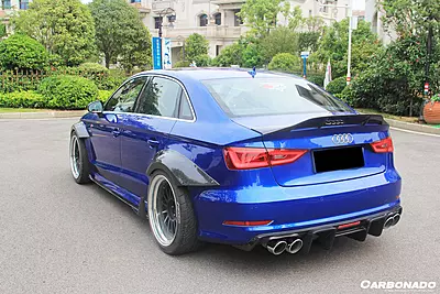 2013–2020 Audi S3 / A3 / RS3 Sedan RT Style Carbon Fiber Trunk Spoiler | CFRP Aerodynamic Accent 2013–2020 Audi S3 / A3 / RS3 Sedan RT Style Carbon Fiber Trunk Spoiler | CFRP Aerodynamic Accent
