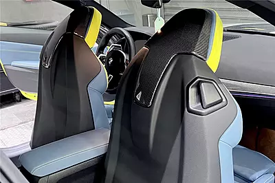 2021–2025 BMW M3 G80 / M4 G82 G83 Carbon Fiber Upper Seat-Back Covers – OE Style Interior Upgrade 2021–2025 BMW M3 G80 / M4 G82 G83 Carbon Fiber Upper Seat-Back Covers – OE Style Interior Upgrade