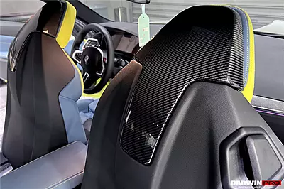 2021–2025 BMW M3 G80 / M4 G82 G83 Carbon Fiber Upper Seat-Back Covers – OE Style Interior Upgrade 2021–2025 BMW M3 G80 / M4 G82 G83 Carbon Fiber Upper Seat-Back Covers – OE Style Interior Upgrade