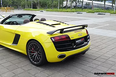 2010–2015 Audi R8 Spyder GT Style Carbon Trunk Spoiler | CFRP + DryCF
