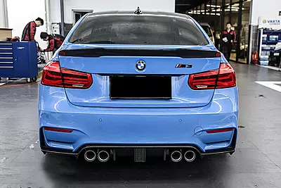 BMW M3 F80 & M4 F82 KNF Style Carbon Fiber Rear Diffuser with LED Light (2014–2020) BMW M3 F80 & M4 F82 KNF Style Carbon Fiber Rear Diffuser with LED Light (2014–2020)