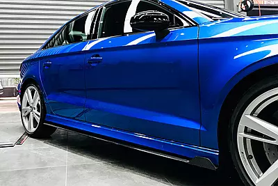 2019–2020 Audi RS3 BKSS Style Carbon Fiber Side Skirts Under Board | Aero & Styling Upgrade 2019–2020 Audi RS3 BKSS Style Carbon Fiber Side Skirts Under Board | Aero & Styling Upgrade